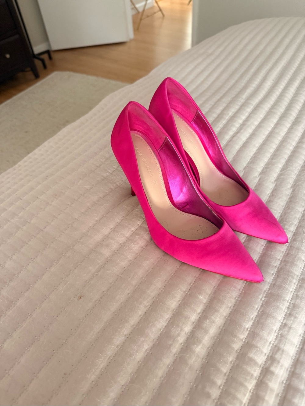 Zara Fuchsia Pointed-Toe Stiletto Pumps